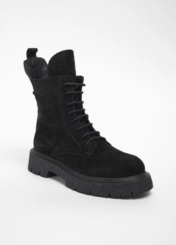 Ботинки женские замшевые 341869 р.37 (24) Fashion Черный