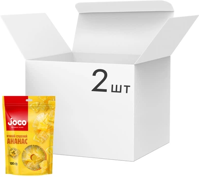 Упаковка ананаса JOCO Мягкого сушеного 100 г х 2 шт (0.2 кг) (8936217931108)