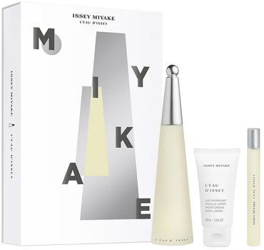 Zestaw damski Issey Miyake L'eau D'issey Woda toaletowa 100 ml + Miniaturka Woda toaletowa 10 ml + Lotion do ciała 50 ml (3423222106461)