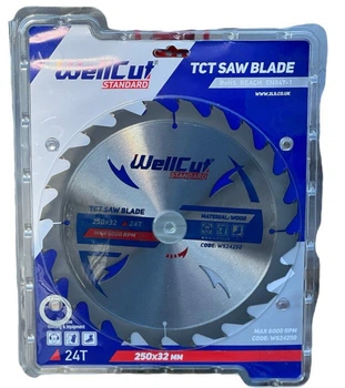 Диск пильный по дереву WellCut Standard 250х32 24T