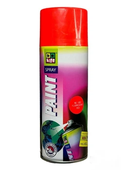 Аэрозольная краска Belife Fluor Paint 400 мл флуоресцентная красная (1001)