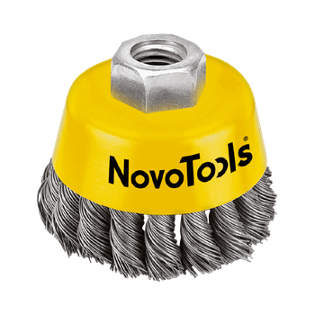 Щетка торцевая из крученой проволоки NovoTools 125 мм M14х2