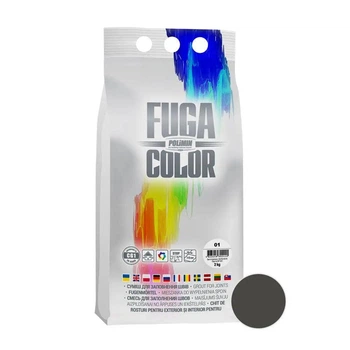 Затирка для швов POLIMIN FUGA COLOR 2 кг черная