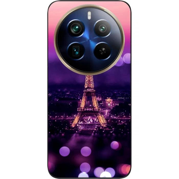 Силиконовый чехол SMTT для Realme 12 Pro Plus с картинкой Париж ночью