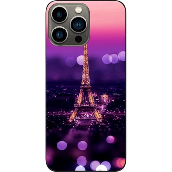 Силиконовый чехол SMTT для iPhone 13 Pro с картинкой Париж ночью