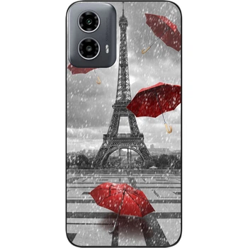 Силиконовый чехол SMTT для Motorola Moto G34 5G с картинкой Париж