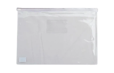 Папка-конверт на молнии zip-lock, А5, BM.3947-99 BUROMAX глянцевый прозрачный пластик, цветная (4823078953612) Белый