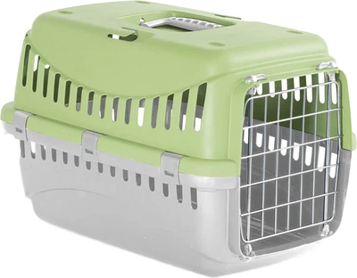 Переноска MP Bergamo Gipsy 2 large металлическая дверца 58х38х38h см Light Green (8058093276606)