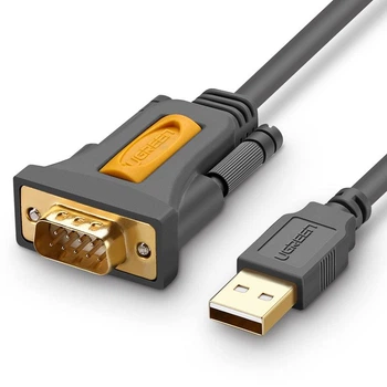 Кабель UGREEN CR104 USB to DB9 RS-232 Male 1.5m Black (20211)