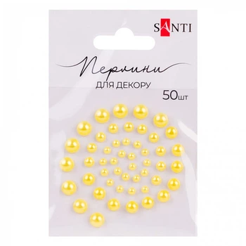 Перлини SANTI самоклеючі жовті 50 шт (740179)