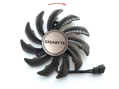 Вентилятор для видеокарты Gigabyte RTX 3060 Ti RX 6600 6650 6700 6750 XT Gaming (orgnl) 77 мм 4-pin Everflow T128010SU (PLD08010S12HH FY08010H12LPA GA81S2U) (№45.61)