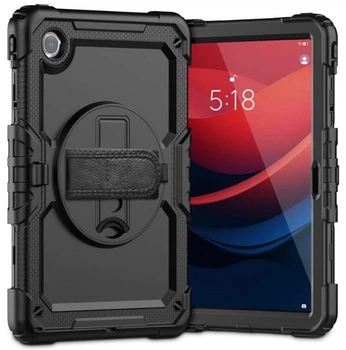 Чехол Carbon Armor Cover Tablet на Lenovo Tab M11 (11") / защитный чехол для планшета с ремешком в комплекте / (черный)