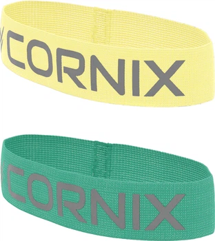 Набір Резинка для фітнесу та спорту з тканини Cornix Loop Band XR-0136 2-5 кг Жовта + Резинка для фітнесу та спорту з тканини Cornix Loop Band XR-0138 7-9 кг Зелена