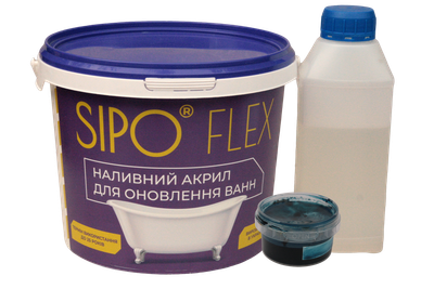 Рідкий акрил Sipo для реставрації ванн 1,7 метра колір Синій