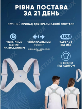 Умный корсет для спины и позвоночника Grant Nuoyi Miao Smart Senssor Corrector детский и взрослый ортопедический корректор осанки с вибрацией