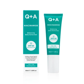 Сонцезахисний крем для обличчя Q+A Niacinamide Balancing Daily Sunscreen SPF 50 UVA+UVB 50ml