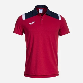 Поло длинное мужское Joma TOLEDO 103736.603 M Красное/Темно-синее (8445954528019)