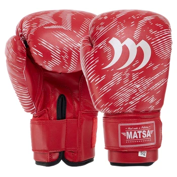 Перчатки боксерские PVC MATSA Pro (размер 6oz, Красный) (MA-7762_Красный_6_унции)