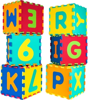 Розвиваючий килимок Removable Numbers Letters Folding Figures 36 елементів (5903864958447)