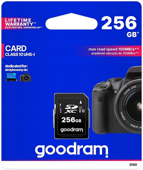 Karta pamięci Goodram SDXC 256GB S1A0 cl 10 UHS-I (S1A0-2560R12)