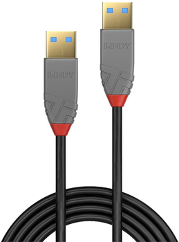 Kabel Lindy USB Type A - USB Type A 5 m Black (4002888367547)