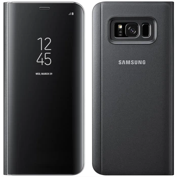 ​Защитный смарт чехол книжка Protective S-View Flip cover clear Galaxy S8 Plus + EF-ZG955 black