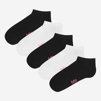 Набір жіночих шкарпеток коротких бавовняних Henderson 41607-K002 36/38 5 пар Білий/Чорний (5903972289723)