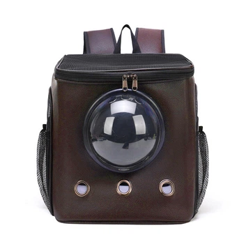 Рюкзак для переноски животных с иллюминатором CosmoPet CP-04 для кошек и собак Dark Brown