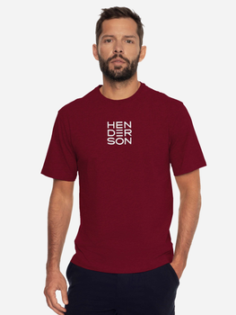 Koszulka męska bawełniana Henderson 41633-83X M Bordowa (5903972246122)