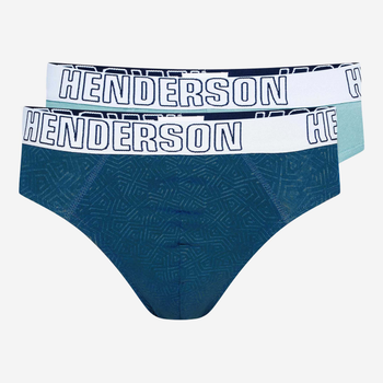 Zestaw majtek slipów męskich bawełnianych Henderson 41612-MLC 2XL 2 szt Niebieski (5903972276556)