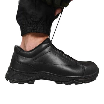 Тактические кроссовки летние Extreme Police ВТ1007 черные кожаные прошитые 41