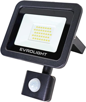 Прожектор світлодіодний EVROLIGHT 30W 6400К FM-01D-30 з датчиком руху