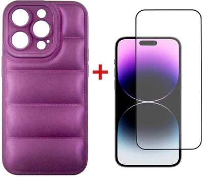 Комплект чехол для смартфона + стекло DENGOS для Apple iPhone 14 Pro Purple (DG-KM-80)