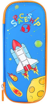 Пенал Deli BC115-E21 Ракета микс 1 отделение плюс клапан 227х100х42 мм (6941798411149)