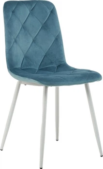 Стілець для кухні та вітальні Vetro Mebel N-41 Блакитний топаз велюр (N-41-blue-topaz-velur/ white)