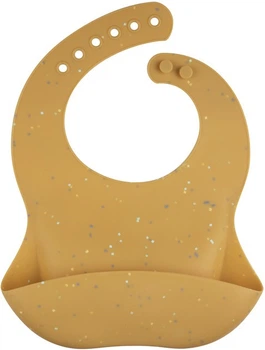 Canpol babies Слинявчик силіконовий з кишенькою DOTS - жовтий 5901691876804 51/029_yel 5901691876804