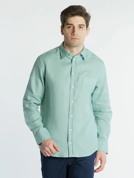 Сорочка чоловіча зелена Arber LINEN SHIRT 1.1 43 зріст 4 зелений (M05.21.34.321)