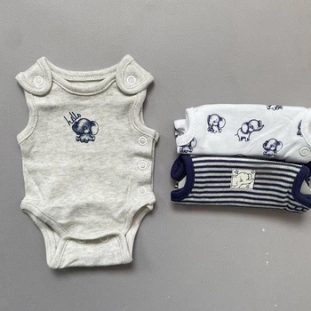 Боді George набір 3 шт tiny baby (ранній малюк) вага 1,5 кг 46 см сірий, синій, білий