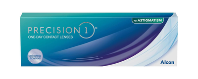 Торические контактные линзы Alcon Precision 1 for Astigmatism BC=8.5 DIA=14.5 PWR=+0.50 CYL=-1.25 AXE=170 30 линз