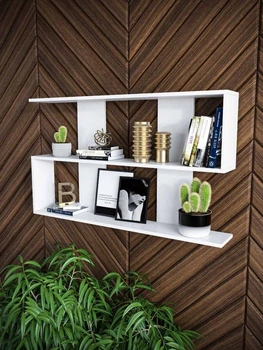Книжная полка Furnigrade КП1 біла 65х110х18