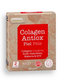 Капсули Deliplus Antiox Colagen з колагеном, гіалуроновою кислотою, коензимом Q10 та вакаме, 30 капсул