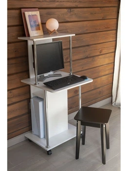 Компьютерный стол Furnigrade КС15 белый 60х60х125