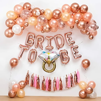 Фотозона Із Кульок Bride to Be Рожеве Золото (79 кульок)