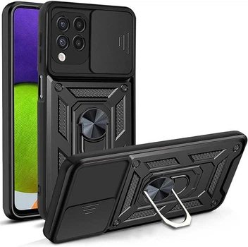 Чехол Fiji Camera Defence для Samsung Galaxy M32 (M325) бампер с защитой камеры и подставкой Black