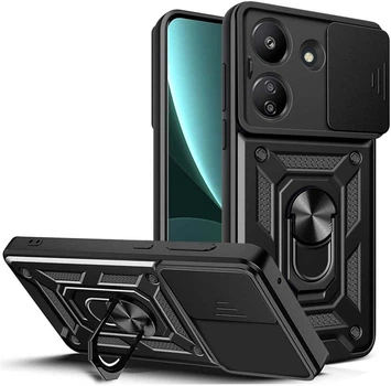 Чохол Fiji Camera Defence для Xiaomi Redmi 13C бампер із захистом камери та підставкою Black
