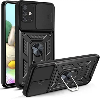 Чохол Fiji Camera Defence для Samsung Galaxy A71 (A715) бампер із захистом камери та підставкою Black