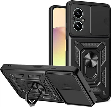 Чехол Fiji Camera Defence для Realme C67 (RMX3890) бампер с защитой камеры и подставкой Black