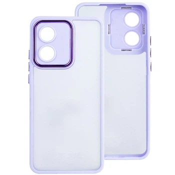 Чехол Fiji Lens для Motorola E13 бампер матовый с защитой блока камер Violet