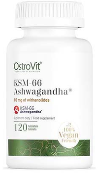 Дієтична добавка OstroVit KSM-66 Ashwagandha 120 капсул (5903933906034)