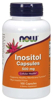 Вітаміни NOW Inositol 500 mg Veg Capsules 100 капсул (4384301205)